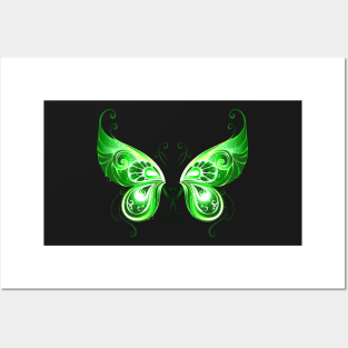 Green Fairy Wings ( Green Butterfly Wings ) Posters and Art